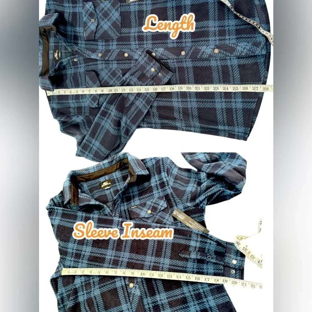 🆕️ O'NEILL Glacier Plaid Superfleece Flannel Button Down Size S